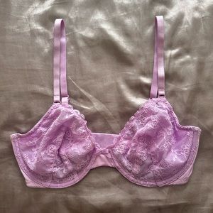 Unlined Demi lace underwire bra